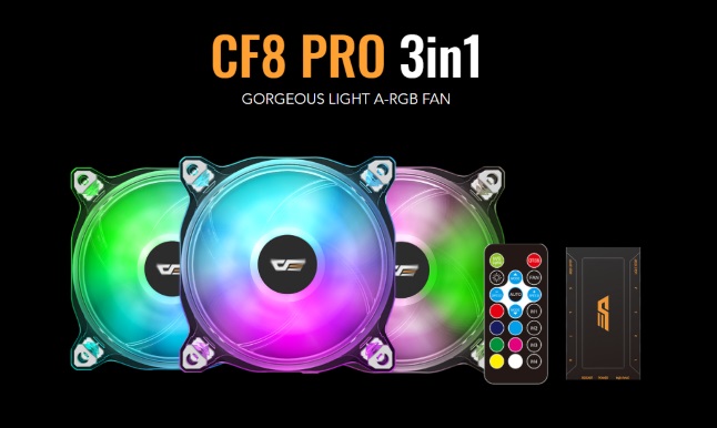 darkFlash CF8 PRO A-RGB 3合1風扇