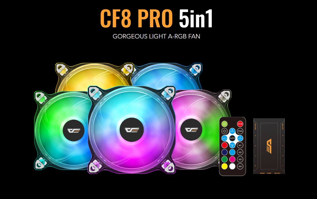 darkFlash CF8 PRO A-RGB 5合1風扇