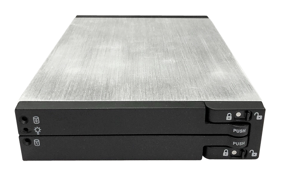 ELS 2.5吋 SATA/SAS鋁本色硬碟雙層模組-無內框