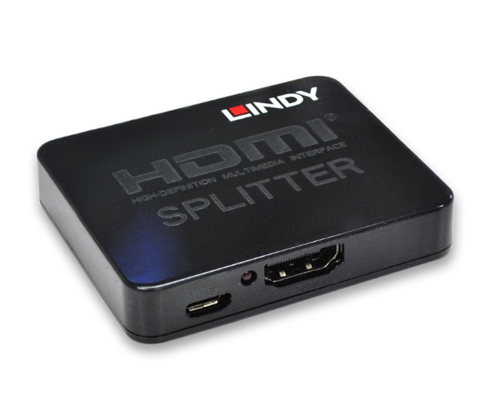 林帝 迷你型HDMI1.4 10.2G 一進二出分配器(38157)