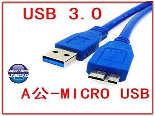 USB3.0 A公:Micro B公 30公分